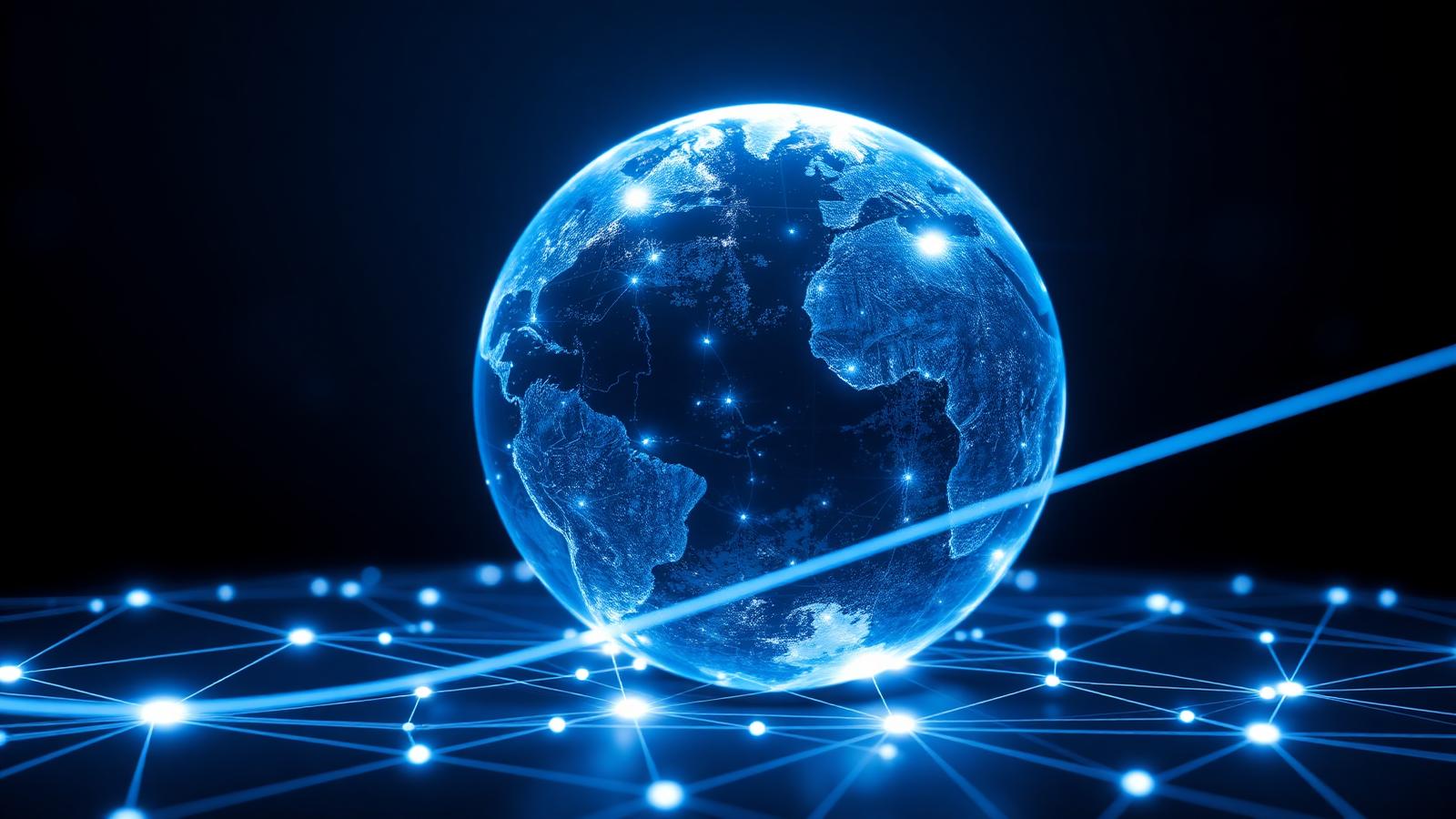 Connected globe representing global IT services